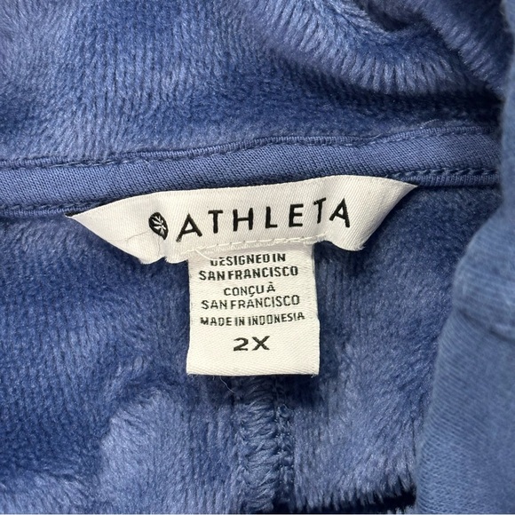Athleta Cozy Karma Twist Neck Sweatshirt Blue 2X - Picture 3 of 13